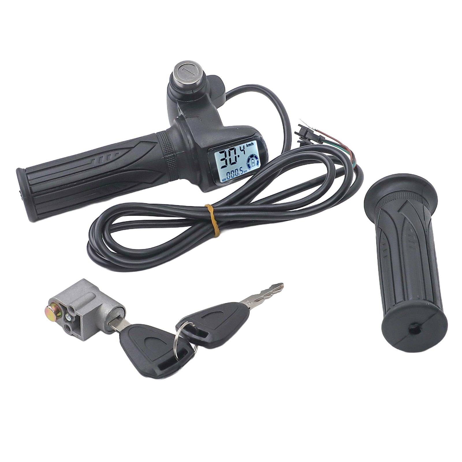 1PCS E Bike Throttle Control Handle LCD Display With 170cm Cable And Keys