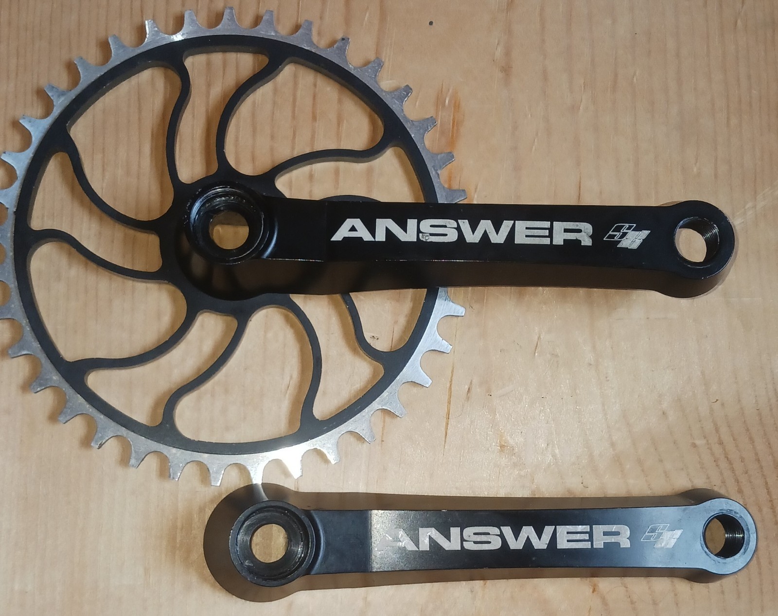 Answer Alloy Mini Cranks for BMX racing Black 140mm 37tooth ring