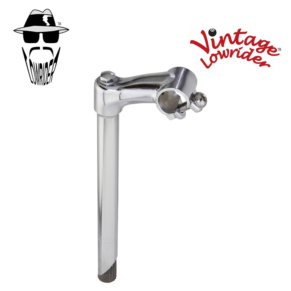 12″ LONG GENUINE ORIGINAL LOWRIDER STEEL STEM (SIZE 21.1MM) KP-2 CHROME
