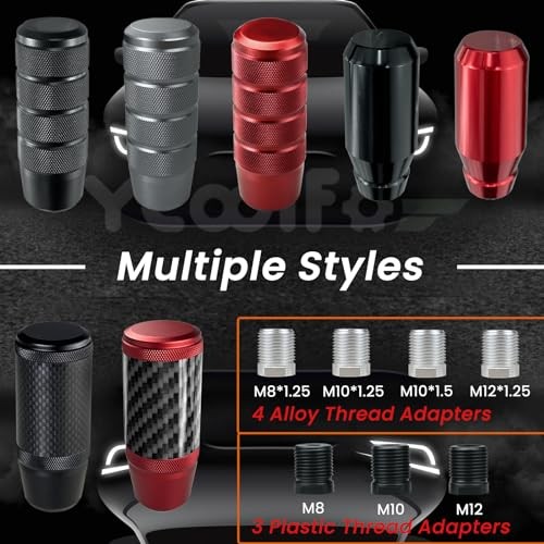 Weighted Shift Knob for Automatic and Speed Manual Cars, 3.15″ Stick Shifter