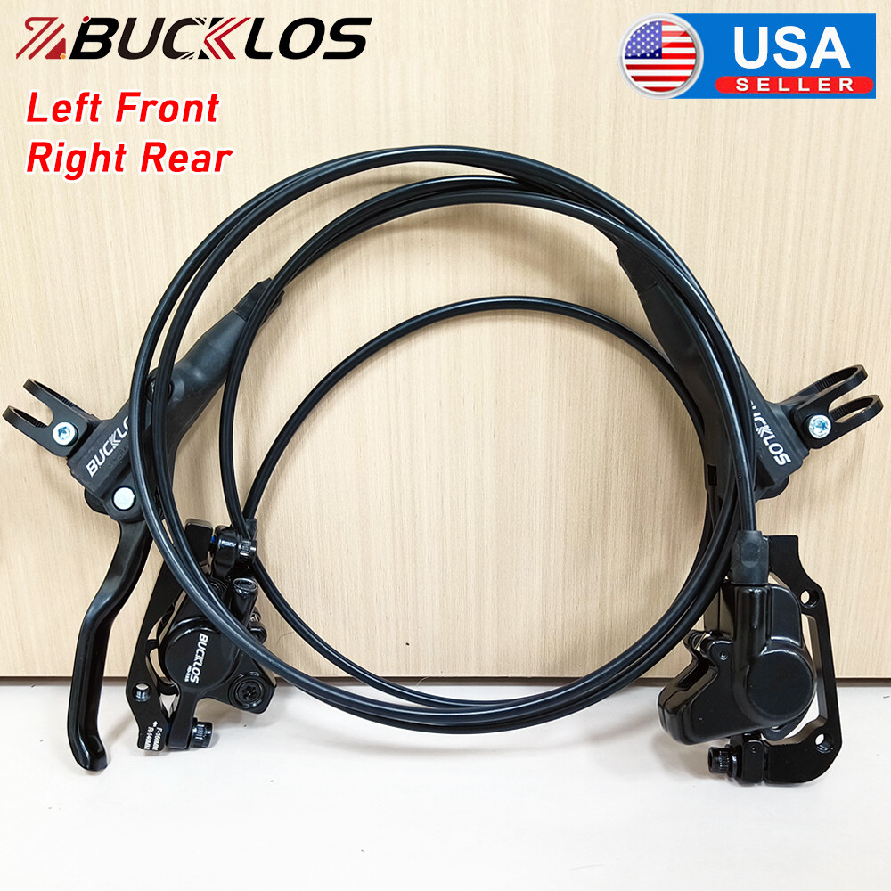 Front+Rear Hydraulic Disc Brake Set Levers 2-Piston Bicycle Oil Brake 800/1550mm