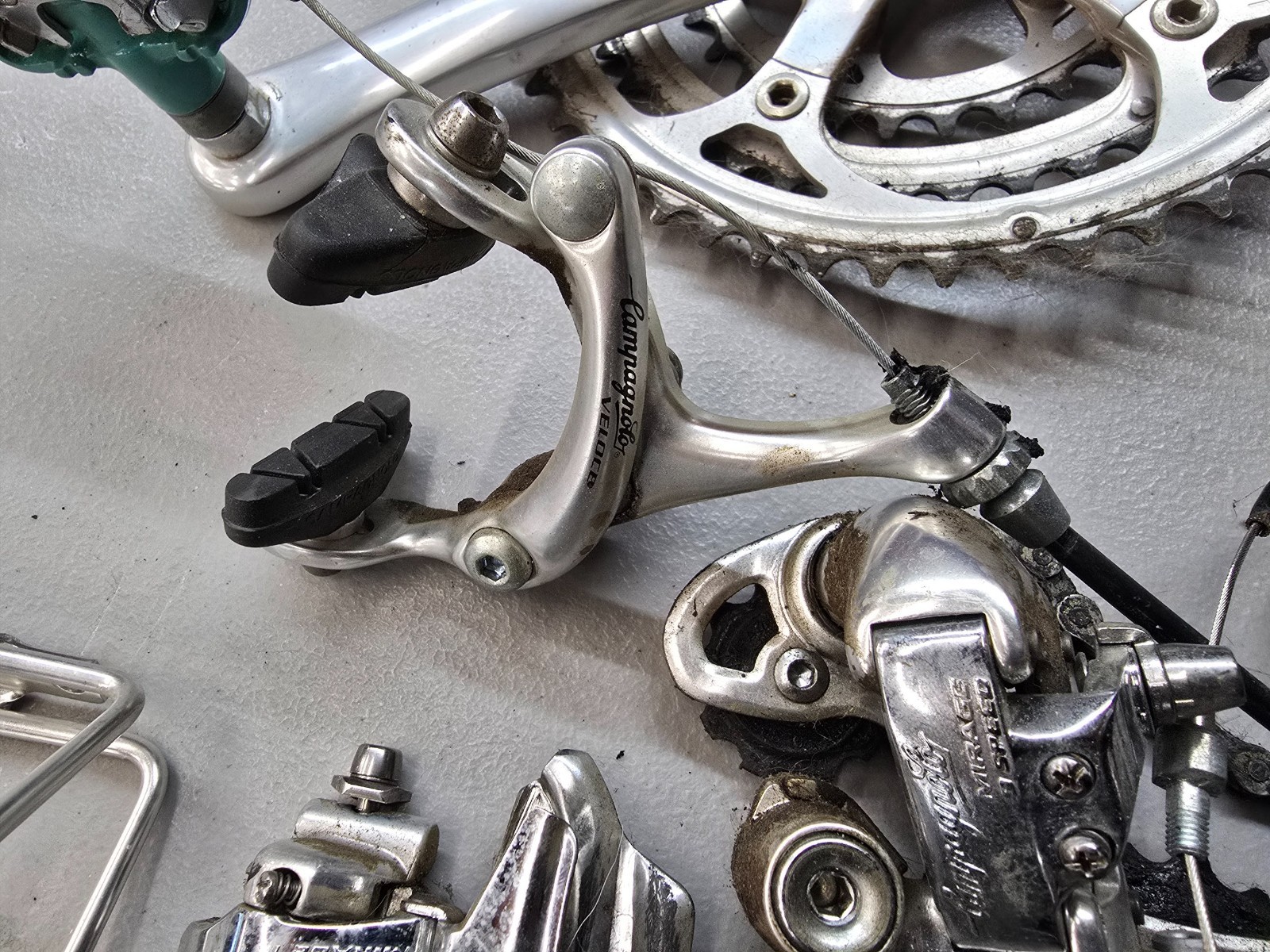 Campagnolo Veloce Road Bike Bicycle Groupset Brakes Crank Bianchi Pedals Shifter