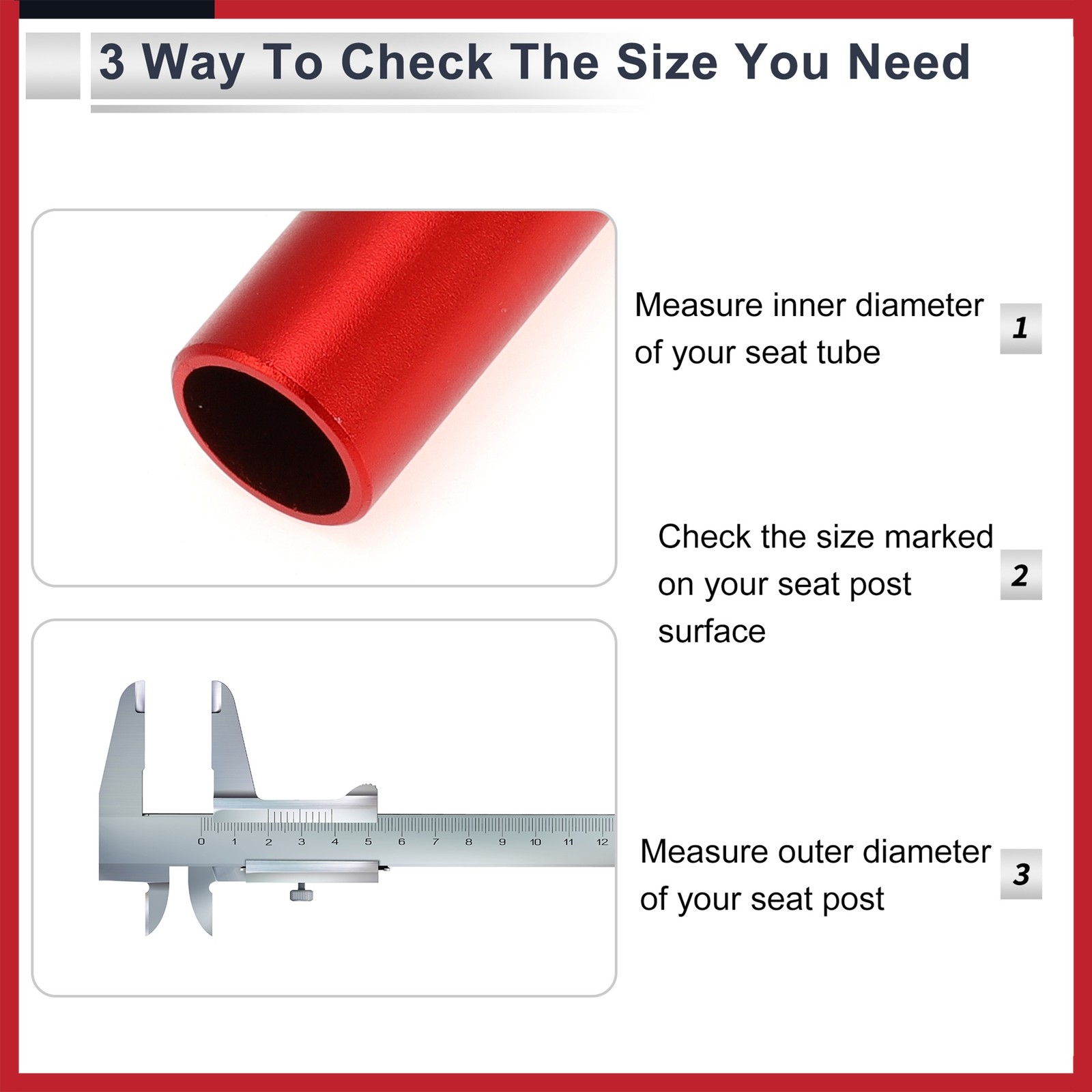 Bike Seat Posts 27.2x500mm Adjustable with Fixing Clip Aluminum Alloy