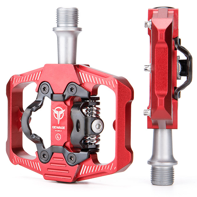 Bicycle Lock Pedal 2 In 1 With Free Cleat For SPD System MTB Road Sealed Bearing