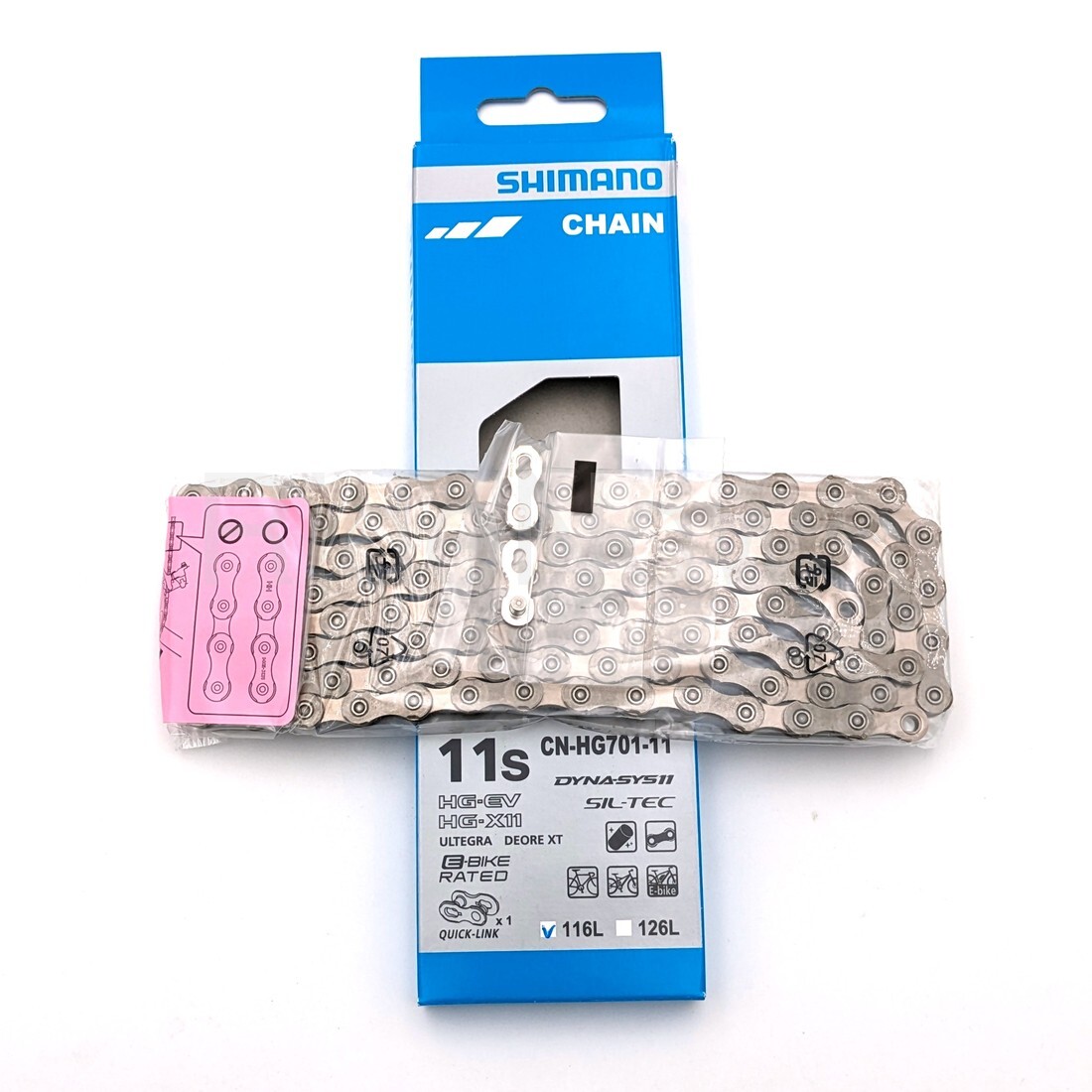 NEW Shimano CN-HG701-11 W/ Missing link 11Speed MTB Road E-Bike Chain 116 Links