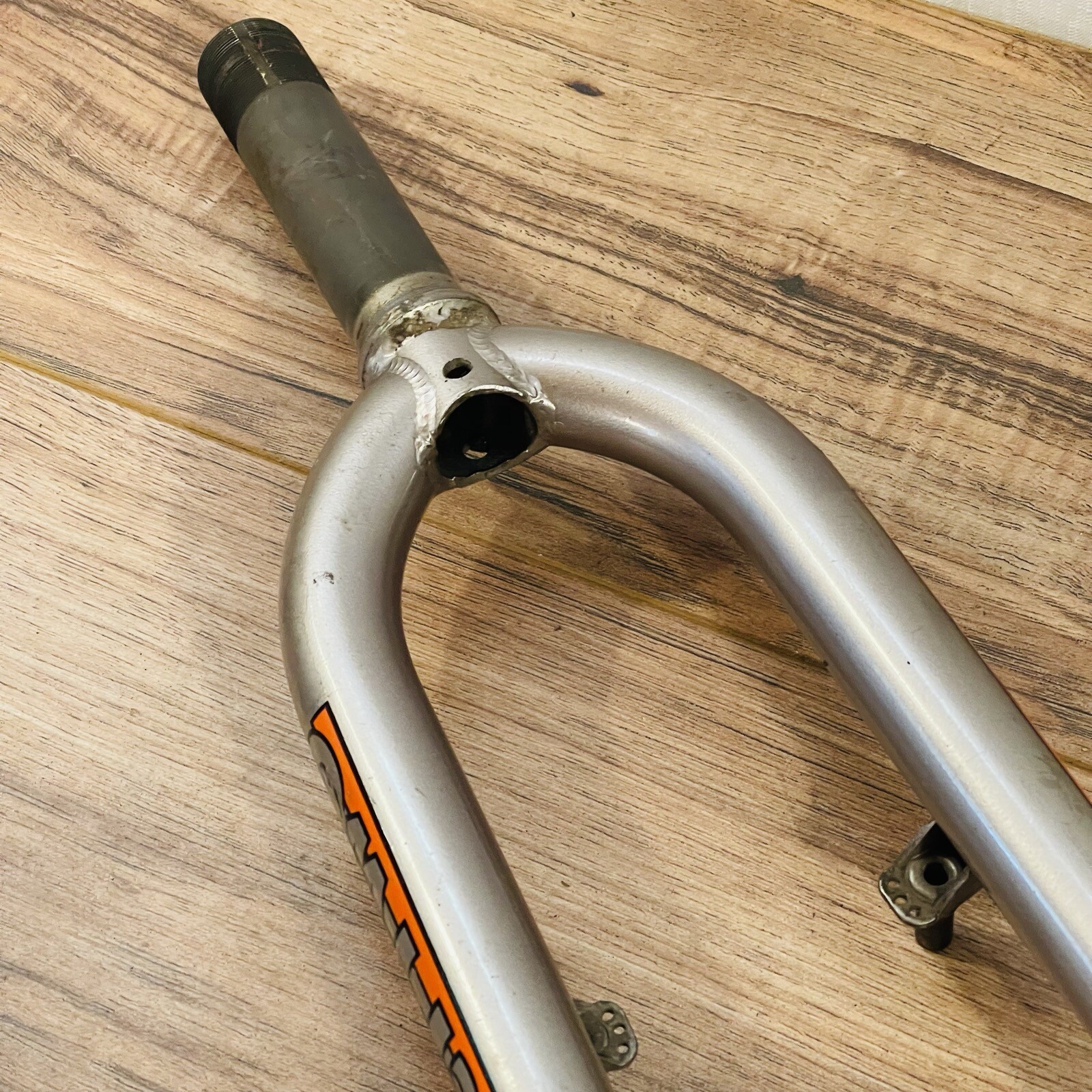 90s Kona Project Two 2 MTB Fork 26 1 1/8 Threaded SHORT 122mm 415mm AtoC Gold