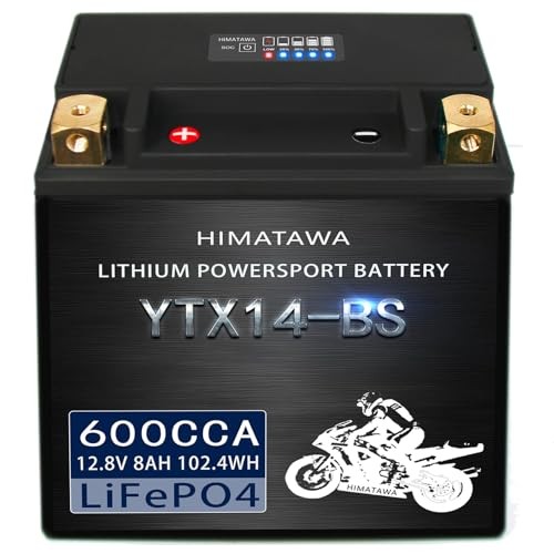 YTX14-BS Lithium Battery,12V 600CCA 8Ah,High Performance for