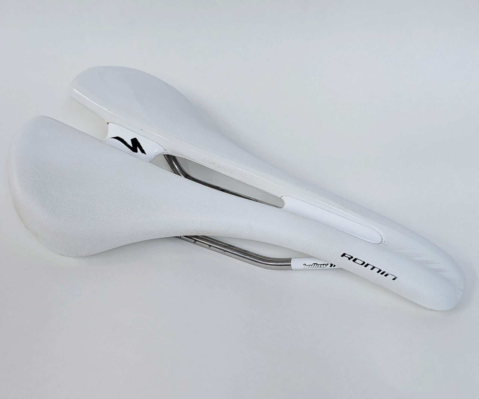 Specialized Romin Saddle White Titanium Rails 155mm Cut-Out Road Gravel Cycling