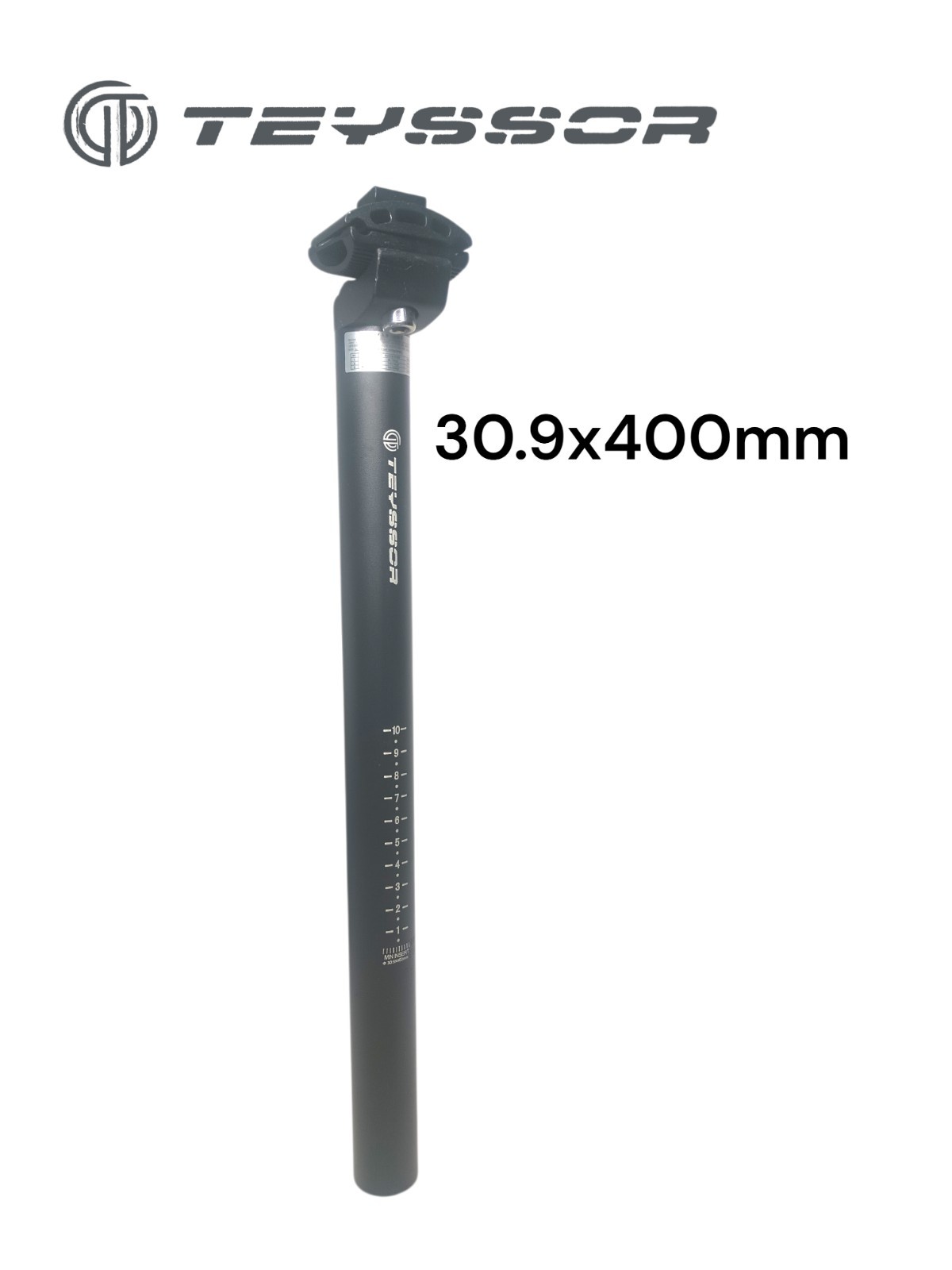 New Teyssor Alloy Seatpost–30.9 x 400mm, Black Mountain Bike, Road Bike, Gravel