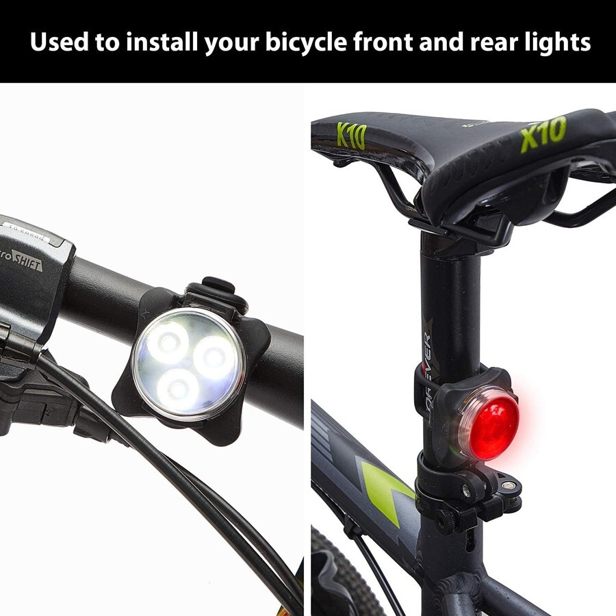 10X Bicycle Bike Light Silicone Straps Cycling Rubber Mount Band US Stock N761