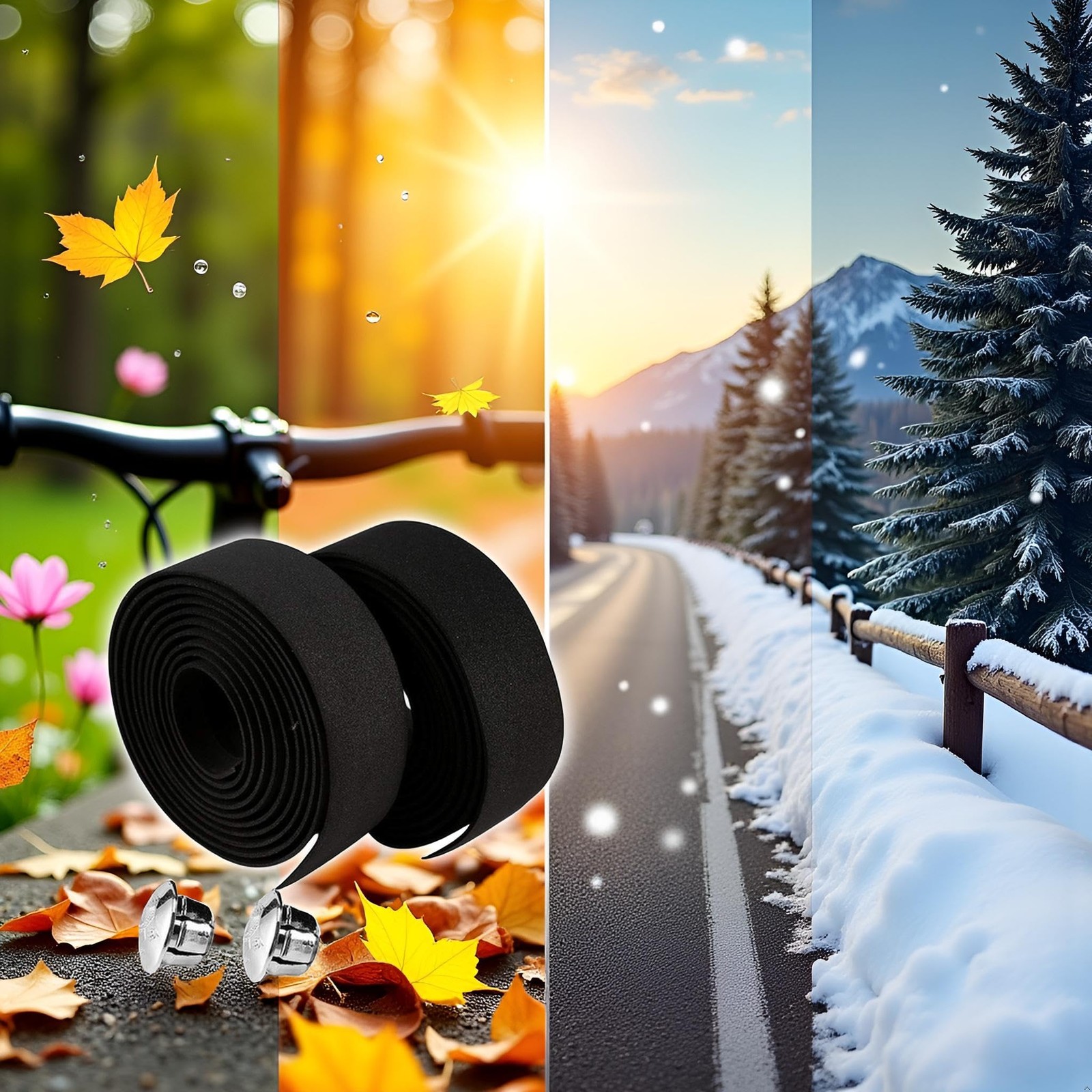 2 Rolls Bike Handlebar Tape Bicycle Cycling Handle Bar Wraps for Road Bikes MTB