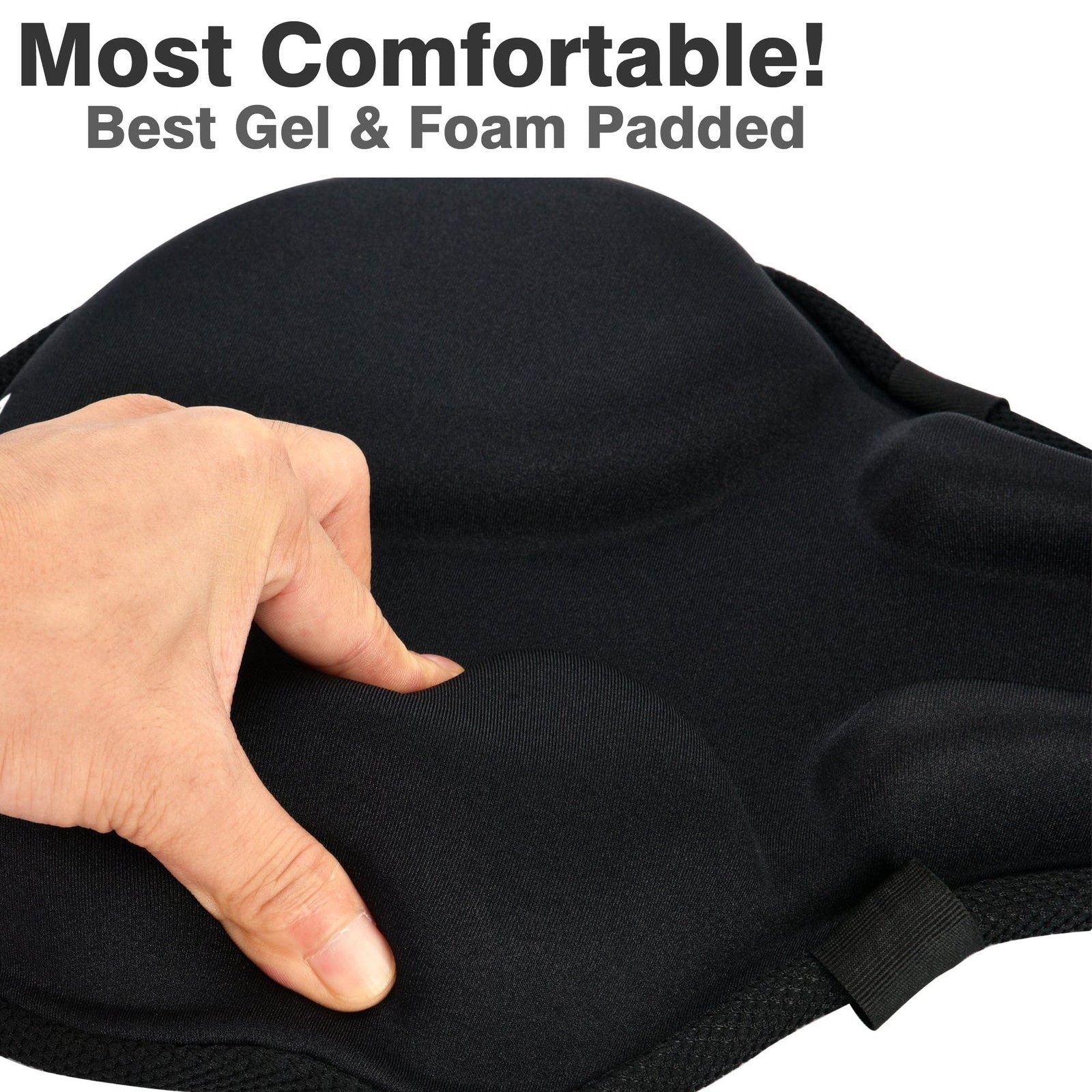 C6 Large Comfortable Exercise Bike Seat Cover – Wide Soft Foam & Gel Padded B…