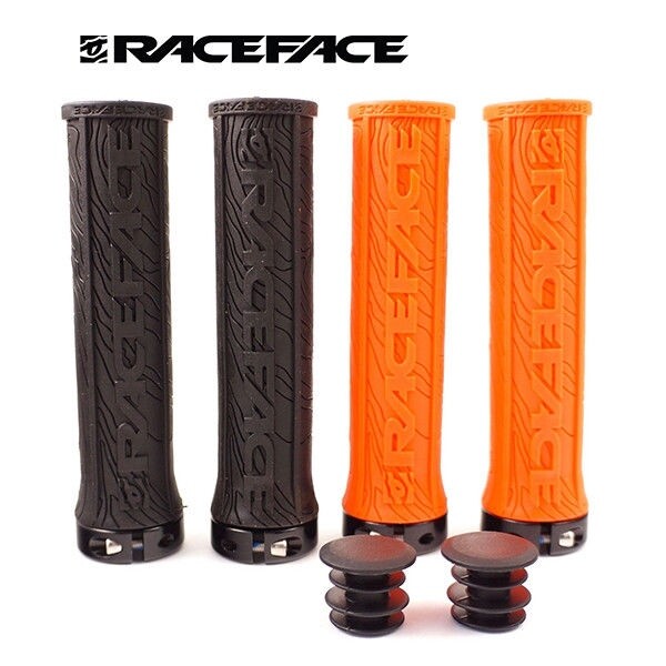 RaceFace Half Nelson Lock-On Grips – Orange / Black