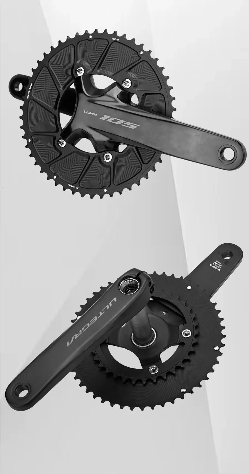 110BCD 2X Double Chainring AERO Sprocket for 11Speed 12Speed 4 BOLT Chainring