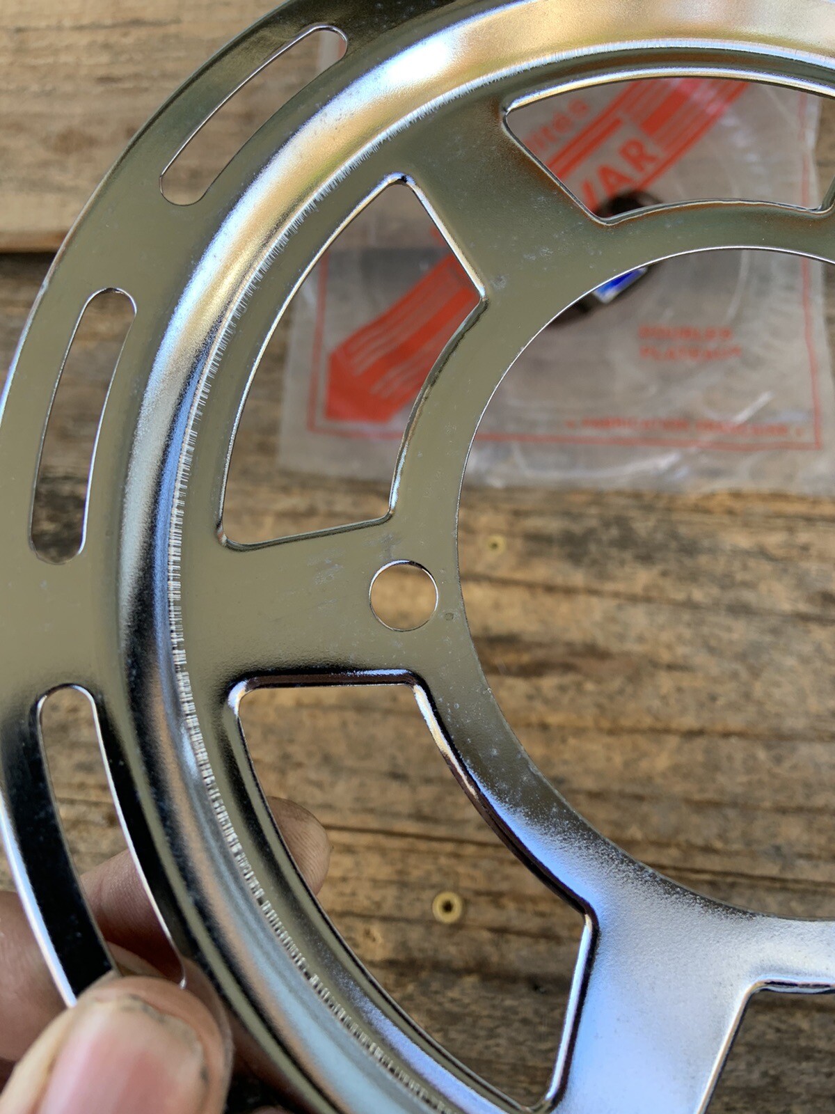 NOS Chrome Nervar Deep Dish 52t Chain Ring Protector,Guard Road Bike Tour-France