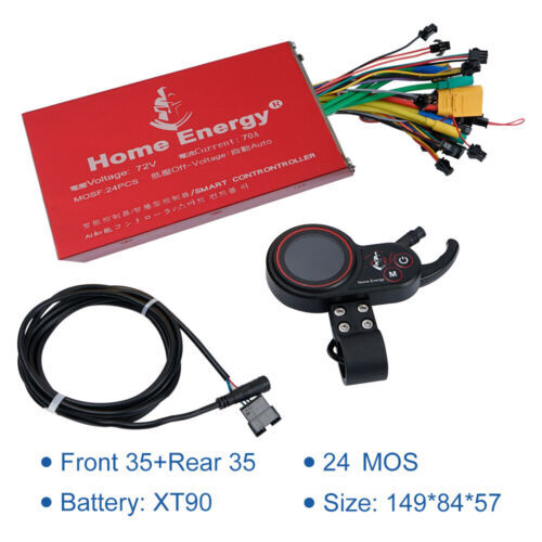 Electric Bicycle Scooter Dual Drive Controller LCD display Kit 48v60v72v 50A