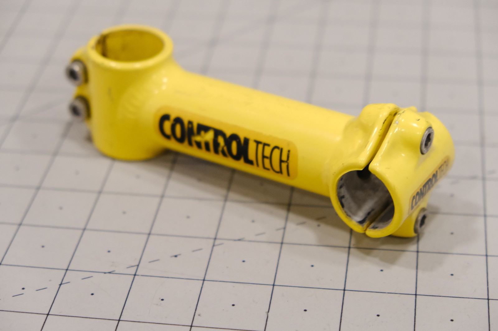 Vintage ControlTech Threadless Bike Stem 25.4x120mm Yellow