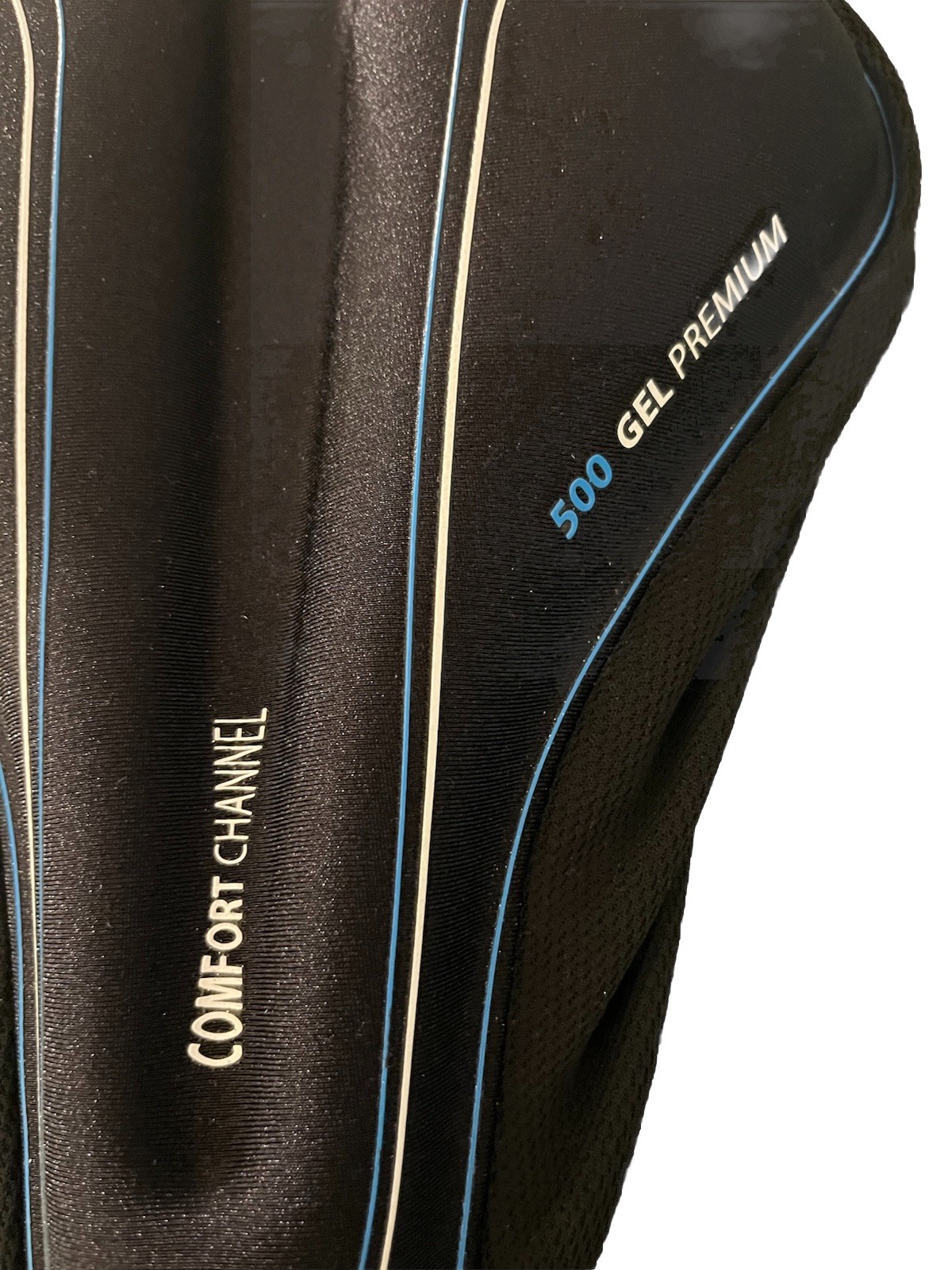 Bell 500 Gel Hybrid Bike Seat Pad Black Comfort Channel Drawstring Close, NEW