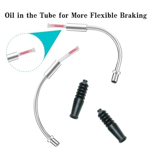 Bike V Brake Noodle Cable Guide Pipe, Bicycle Brake Pipe with Rubber Boots fo…