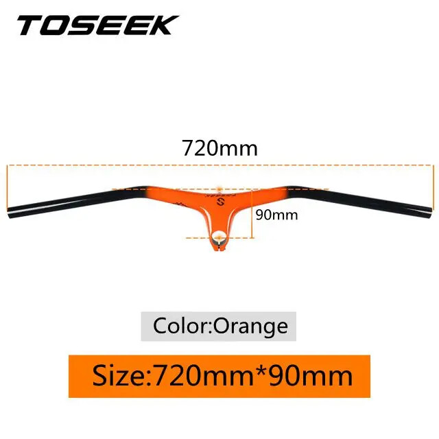 Carbon Fiber MTB Bike Integrated Handlebar and Stem Angle -10° Bicycle Parts