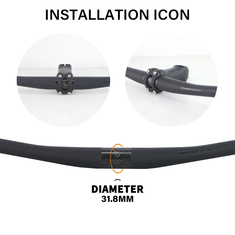 Carbon Fiber MTB Bicycle Handlebars 31.8mm 9 Degree 680/700/720/740mm