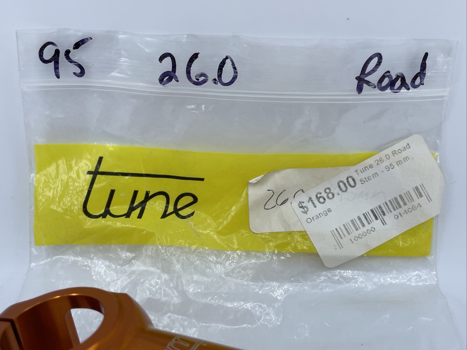 NOS TUNE Germany Road Stem ORANGE 95mm 26.0 Clamp 10° 1-1/8″ Alloy NEW IN BAG