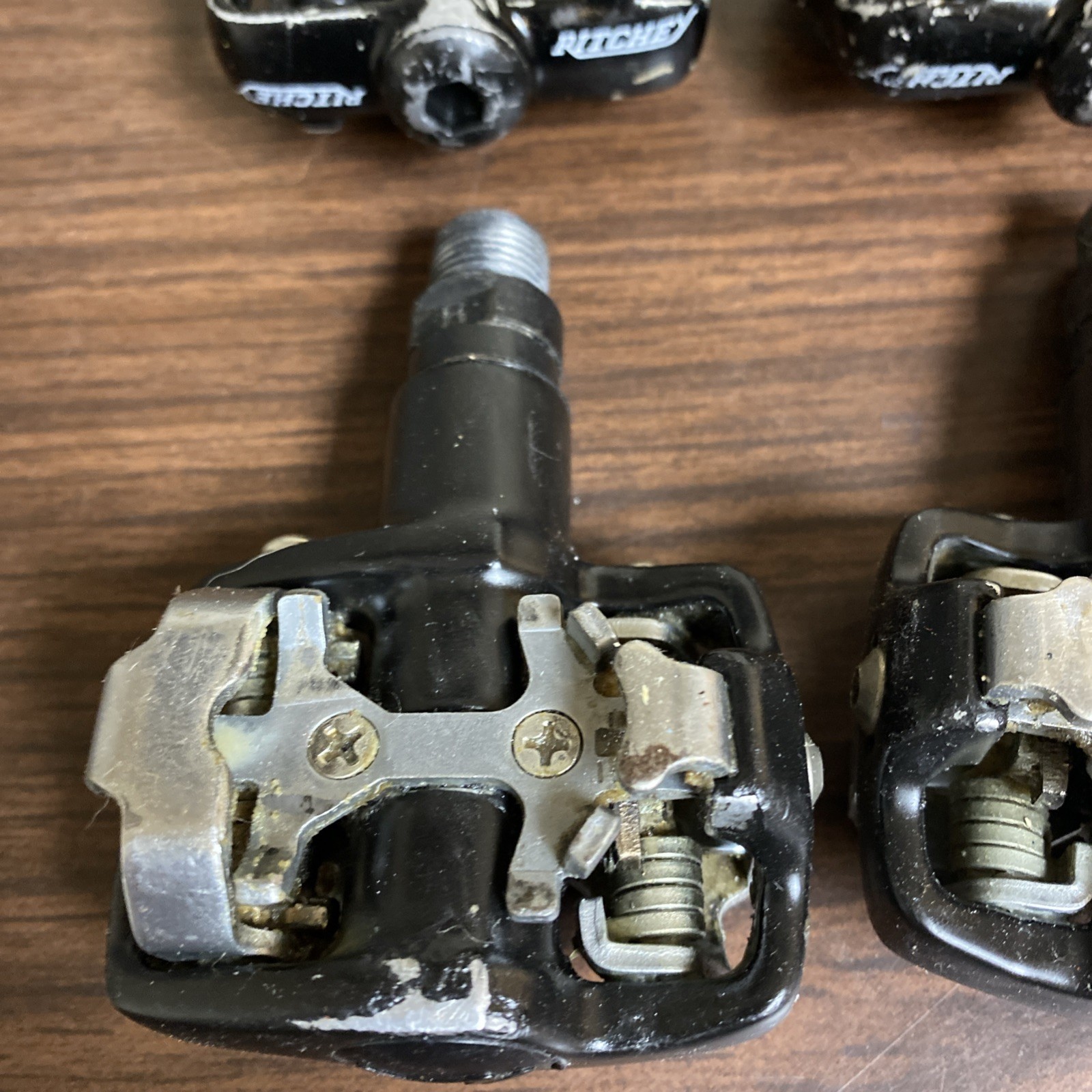 Time ATAC Alium Pedals Black RITCHEY vintage MTB USED LOT MISC CLEATS