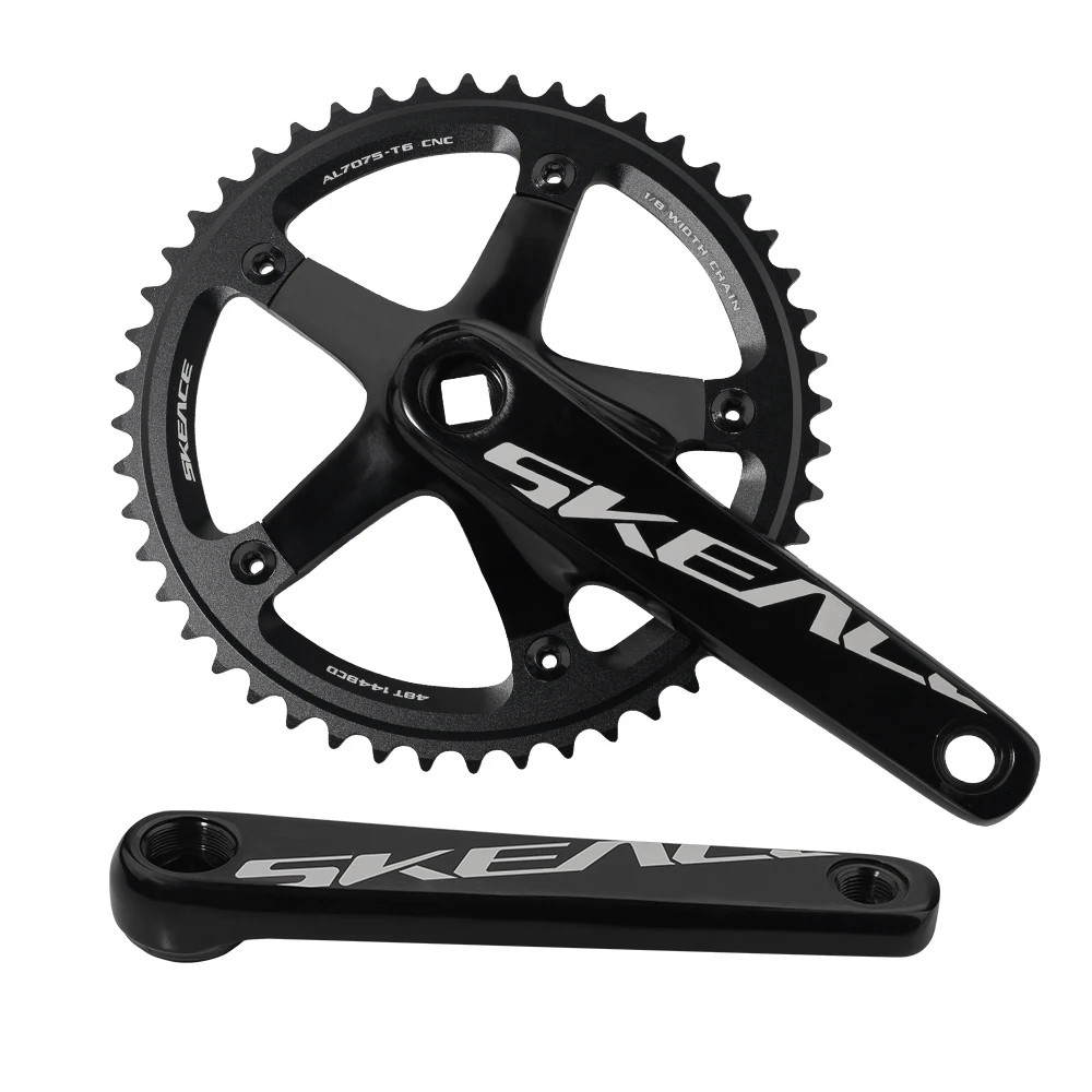 SKEACE Bicycle Crankset 144BCD Mountain Bike Square Hole Crank Aluminum Alloy Si