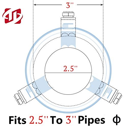 Exhaust Tip, 2.5-3 inch inlet adjustable,Fit 2.5»/2.75»/3» Outer Chrome