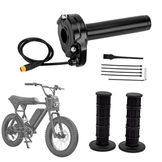 Ebike Full Twist Throttle, 3 Pin Surron Style Ebike Throttle Kit 12V-72V,