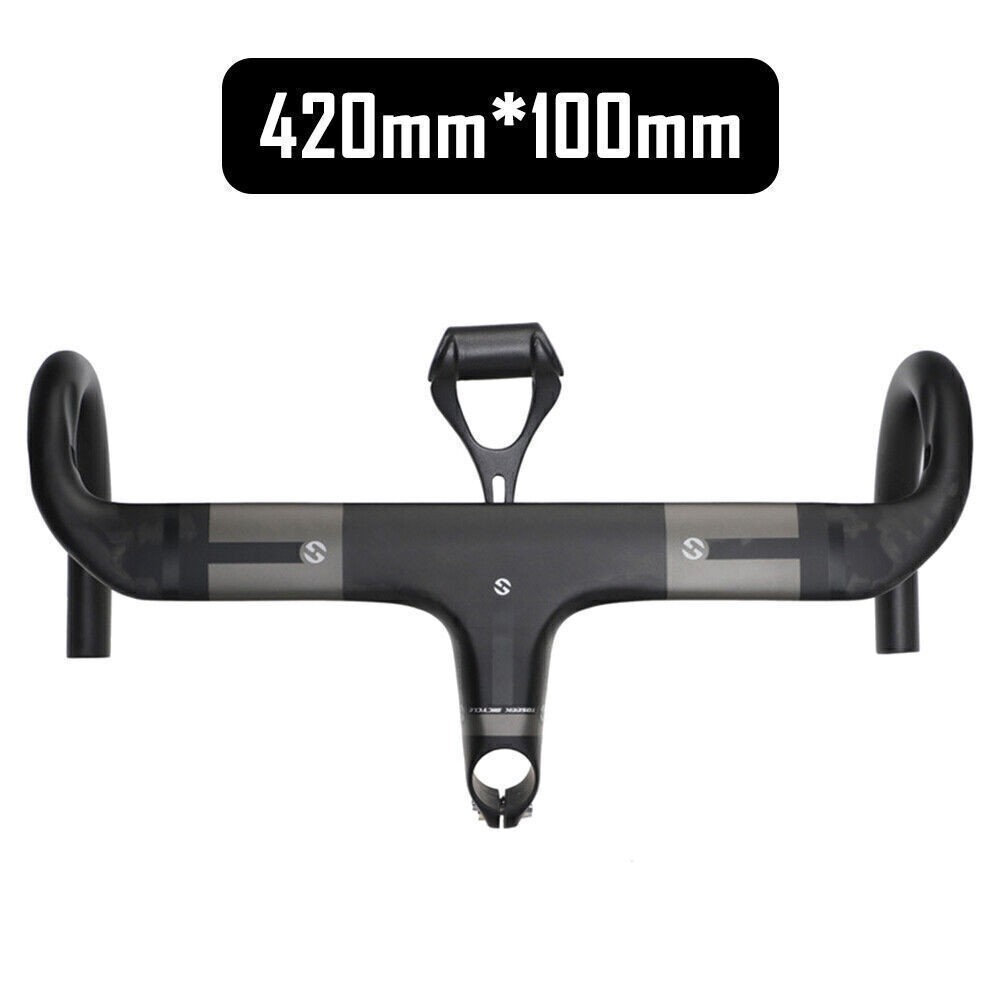 UD Integrated Bar Stem Road Bike Handlebars Carbon Fiber 28.6mm*400/420/440mm