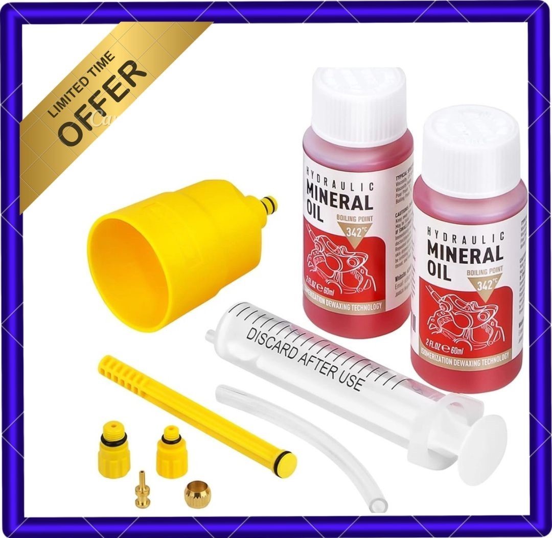Brake Bleed Kit for Shimano Hydraulic Brakes, Brake Fluid Mineral Oil 120ml …