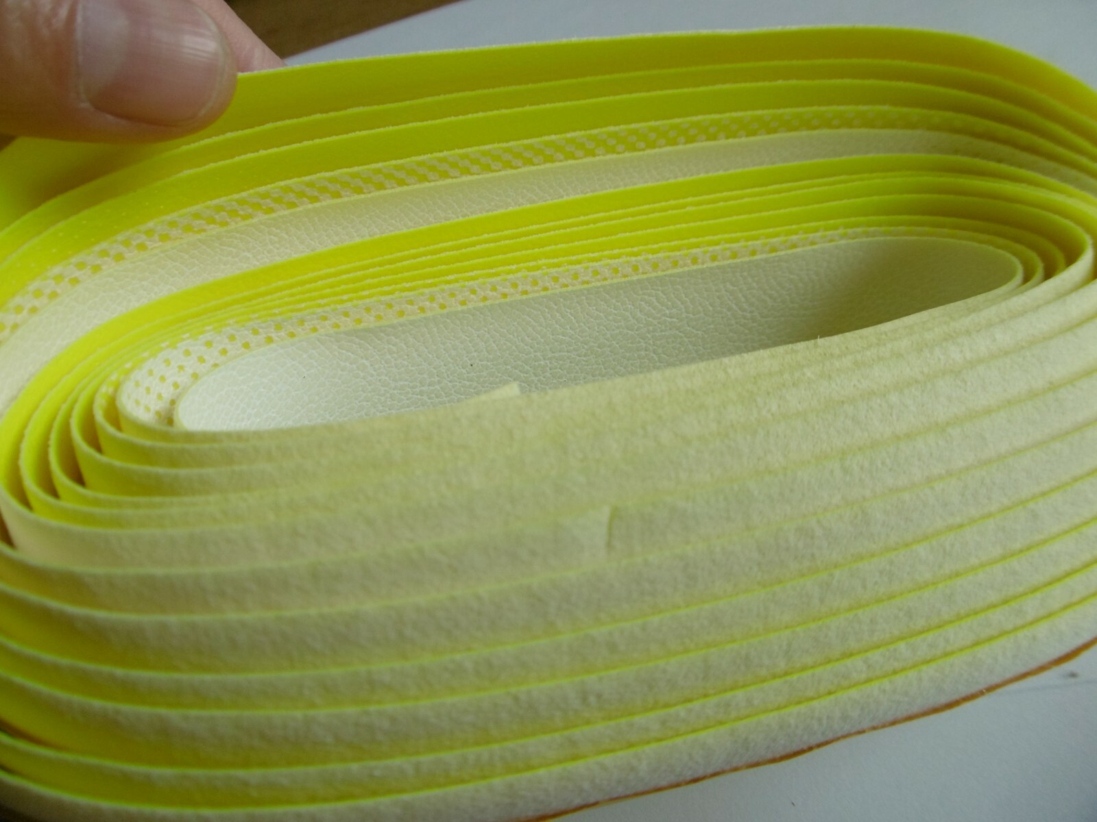 Ciclolinea Pelten Shade Handlebar Tape With Dust Caps Yellow Made in Italy NOS