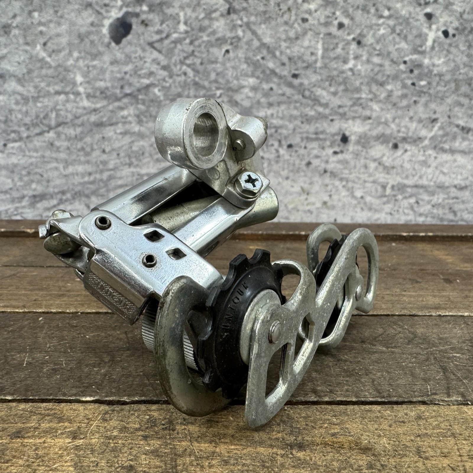 Vintage SunTour Mighty Click Rear Derailleur Long Cage Parts No Bolt