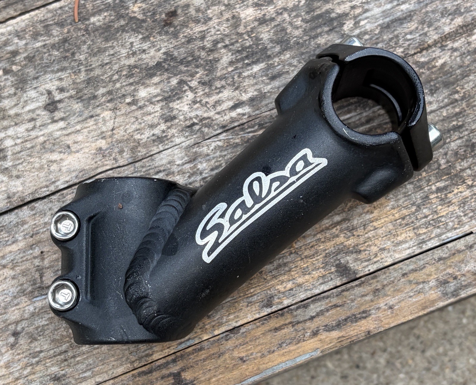 Salsa Threadless Stem 1 1/8″ Steerer 25.4 Riser 80mm Black Vintage Mountain Bike