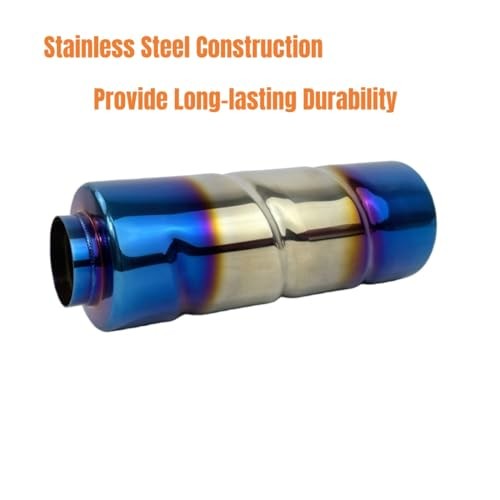 Blue Burnt Glasspack 2.25 Inch Muffler Exhaust Pipe, Universal 2.25 inch
