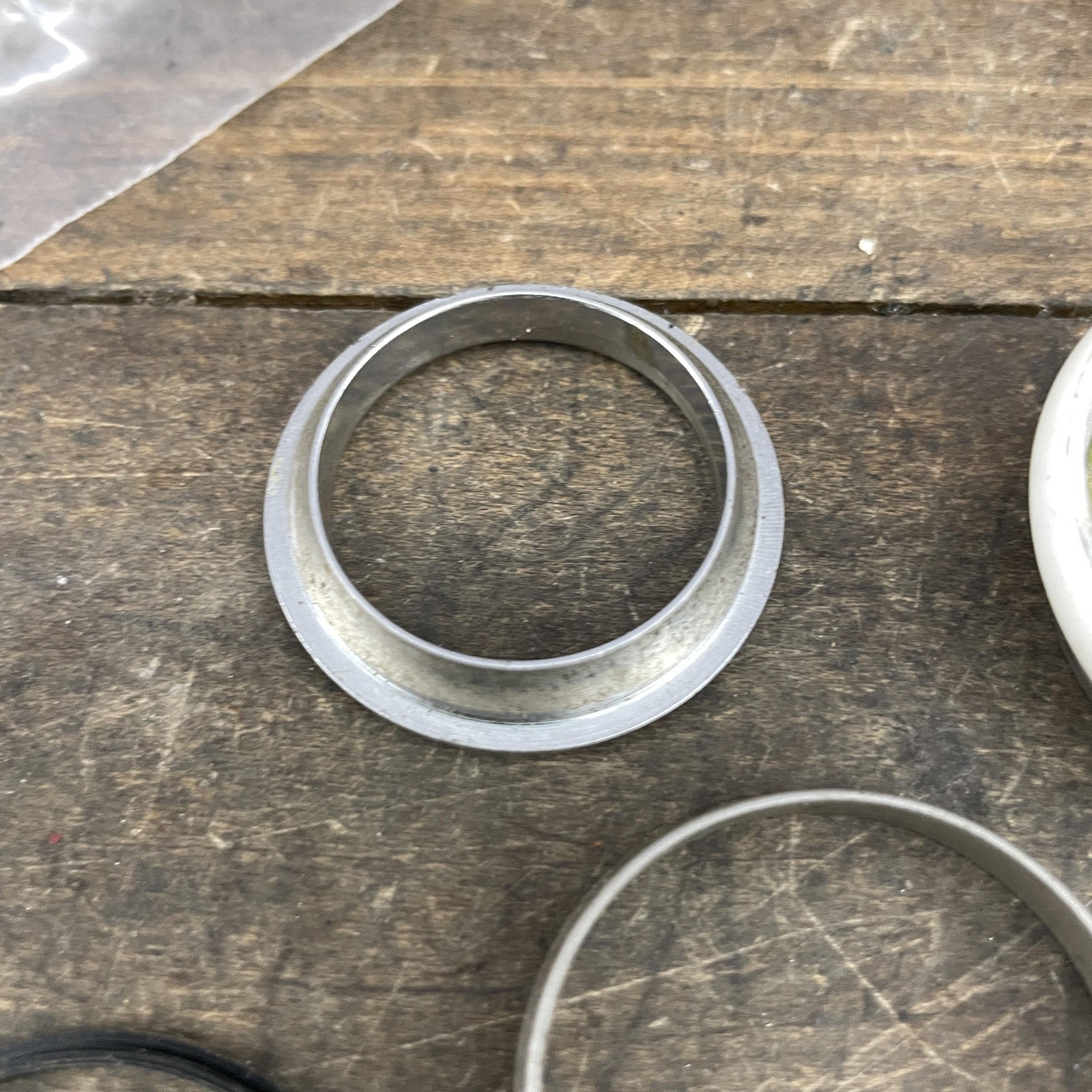 Vintage Shimano Sante 1 inch Threaded Headset PARTS Cover Trim Spacer Cups White