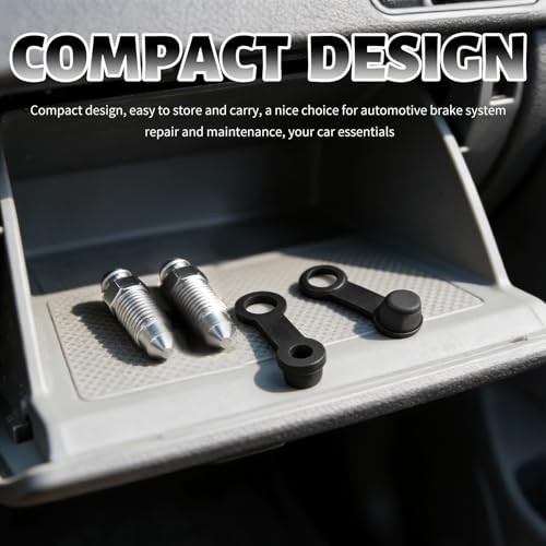 2PCS 3/8-24 x 1-3/16″ Car Brake Bleeder Screw,Sturdy Car Brake Bleeder Valve