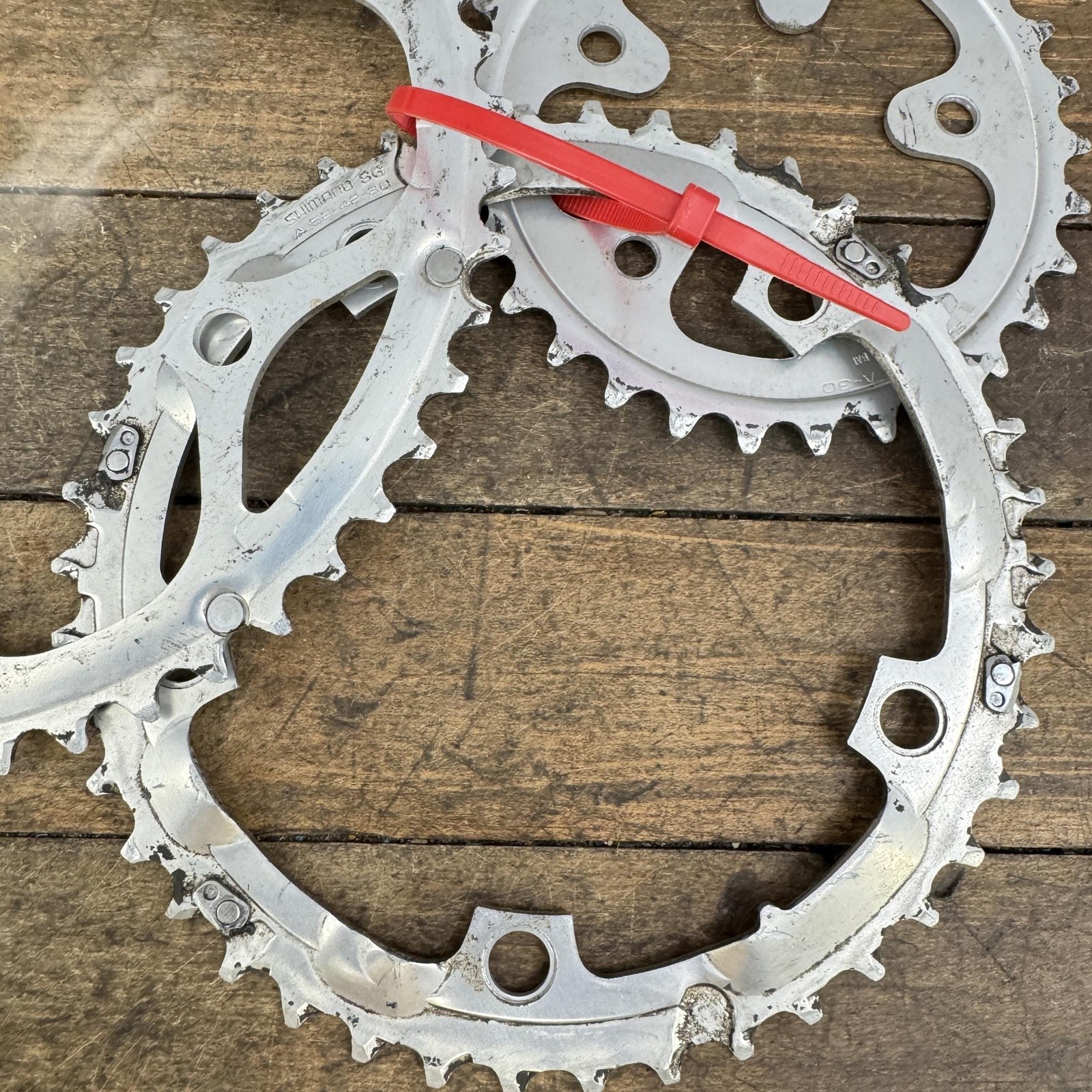 Vintage Shimano SG 52/42/30T Chainring Set 130 74 BCD 9 Speed Road Bike Aluminum