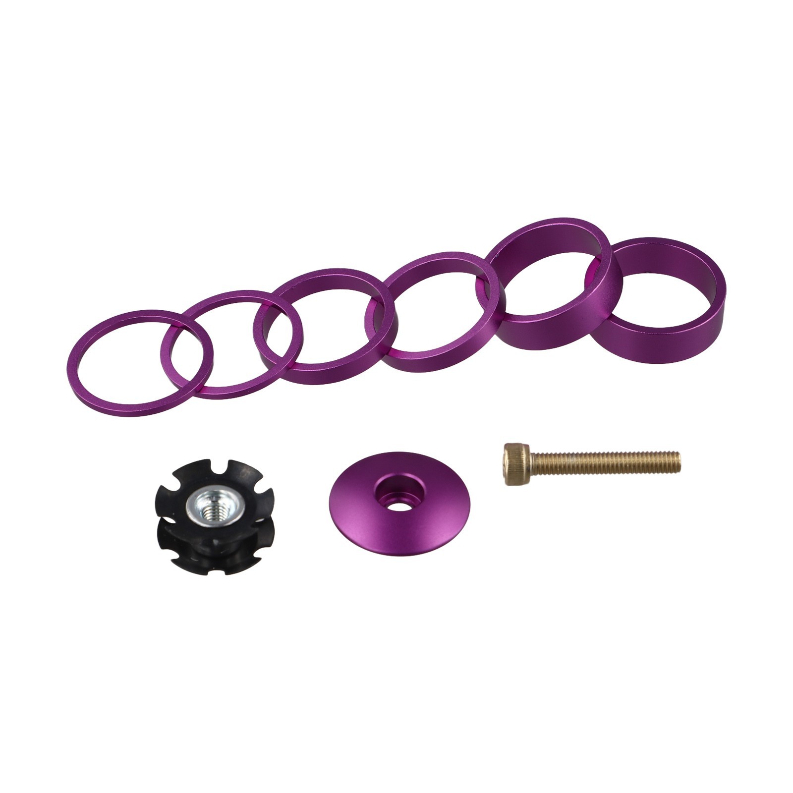 Bike Headset Washer Bicycle Front Fork Stem Spacers Ring Gasket Set Blue Gold