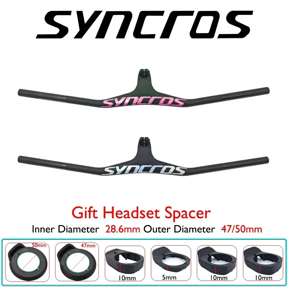 28.6mm Clamp 70/80/90mm -17°Degree Carbon Fiber MTB Bicycle Integrated Handlebar