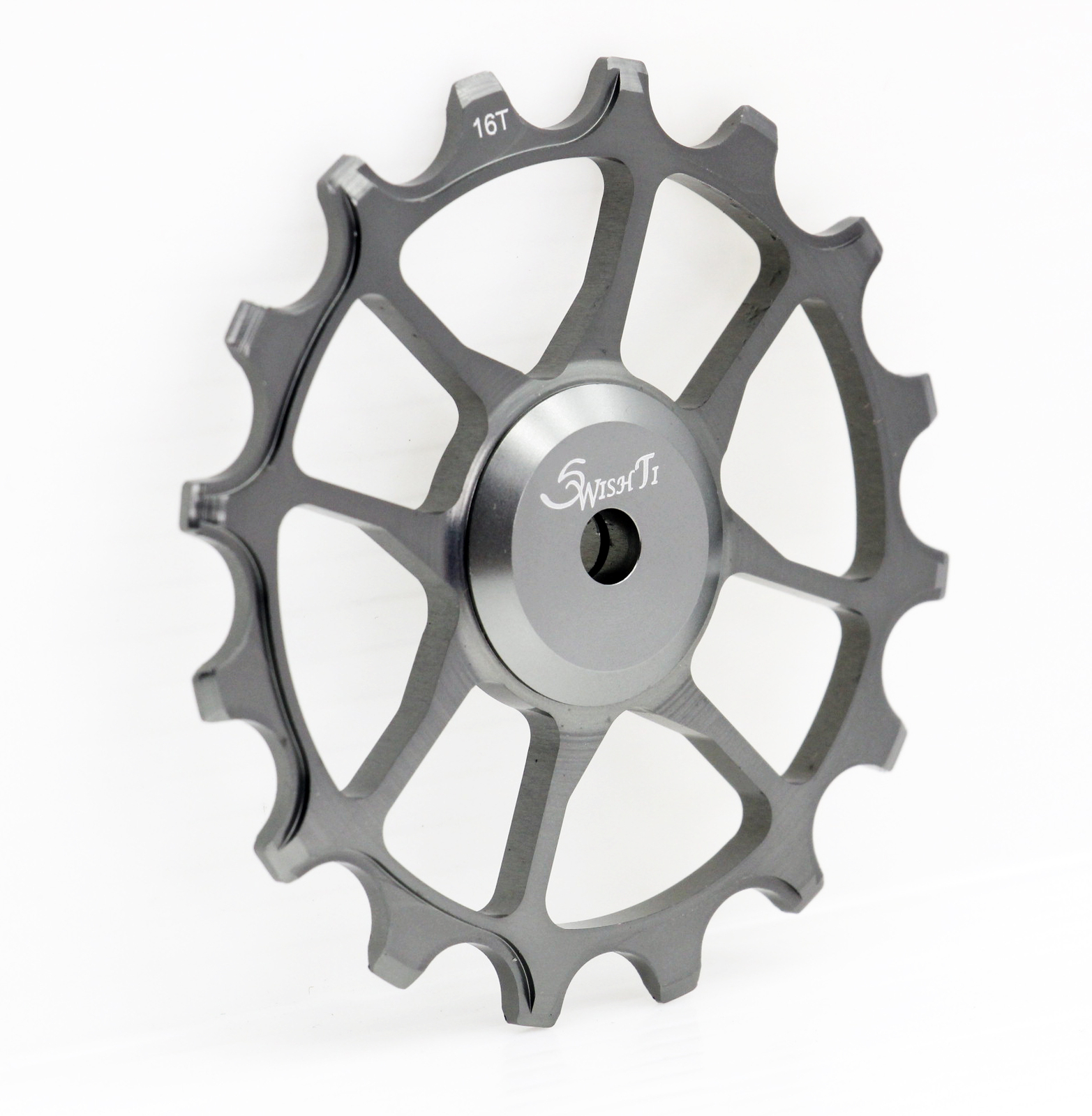 Swishti Narrow-Wide Bike Oversized Fully-CNC Derailleur Pulley 16T Gray