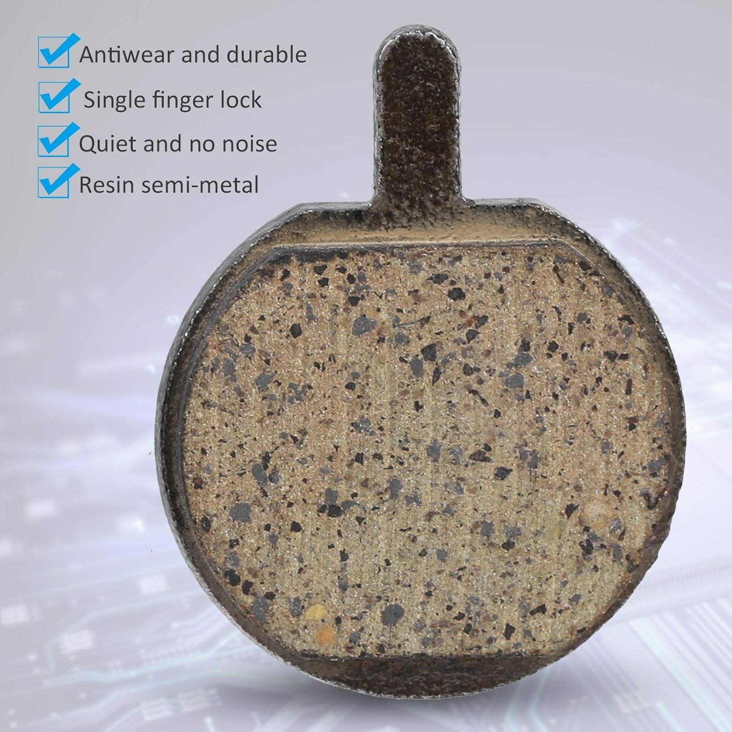 Bike Disc Brake Pads 5 Pairs Resin Semi Metal Low Noise Cycling Pads Kit