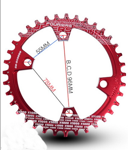 FOURIERS Mountain Bike Chainring Bicycle Chainwheel for Shimano XTR M9000 M9020