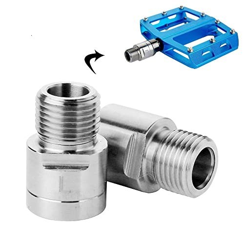 Bike Pedal Extenders 20mm Chrome-Molybdenum Steel 9/16 Threaded for SPD MTB BMX
