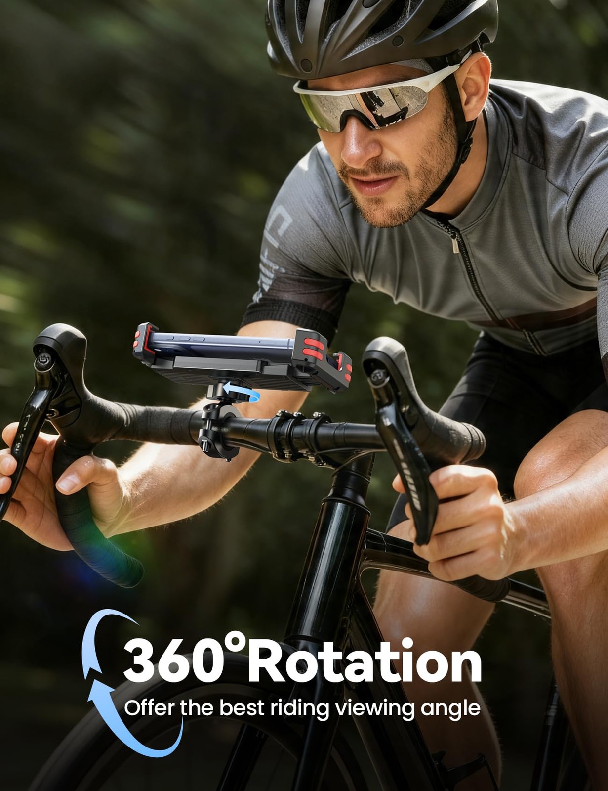 Bike Phone Holder [Hidden Tracker Storage] Phone Holder for Bike [1S Auto Loc…