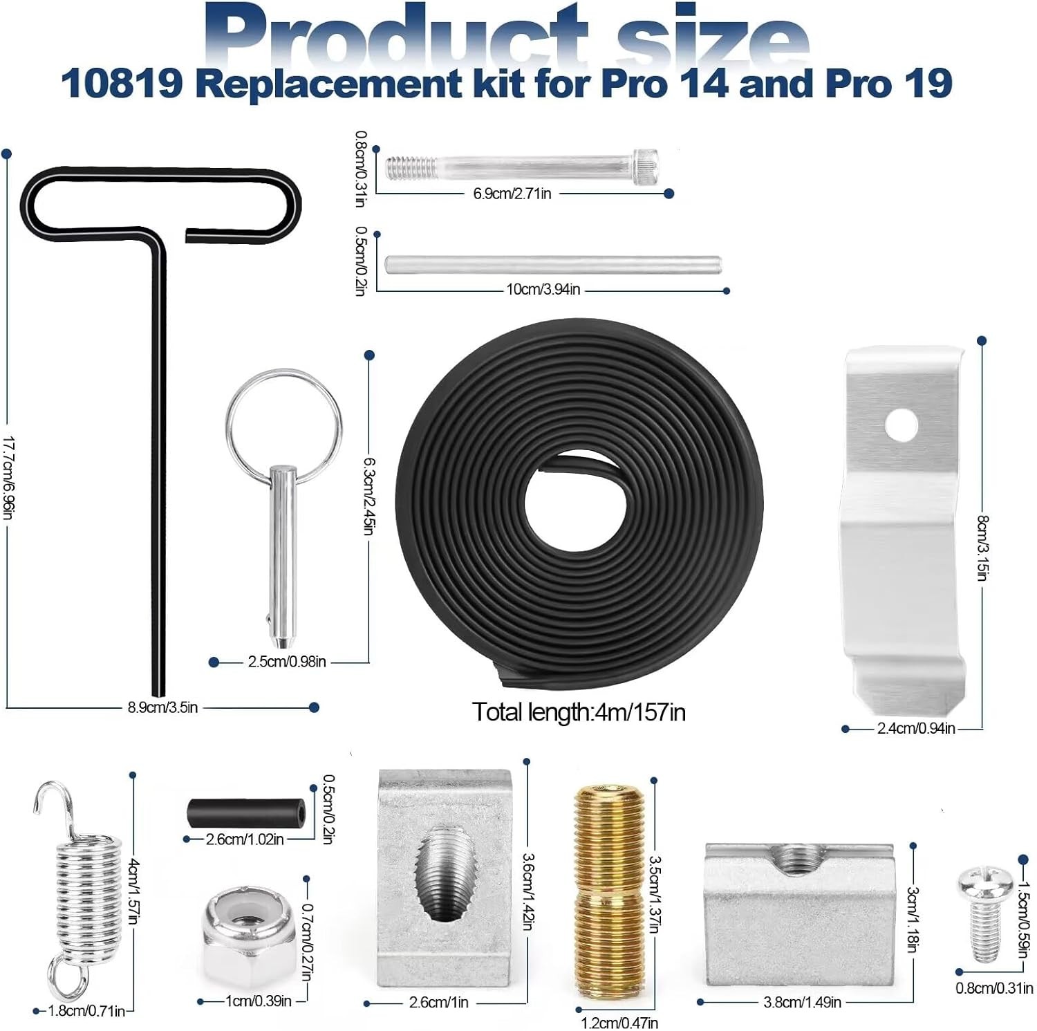 10819 Brake Tune Up Kit Replacement Parts for Pro 14 19 II III 2000 10ft 6in Kit