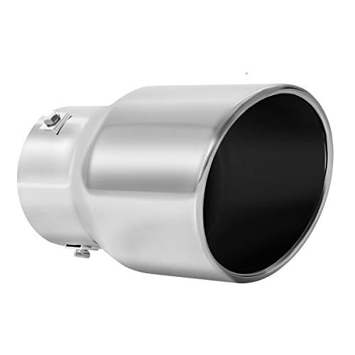 Exhaust Tip, 2.5-3 inch inlet adjustable,Fit 2.5»/2.75»/3» Outer Chrome