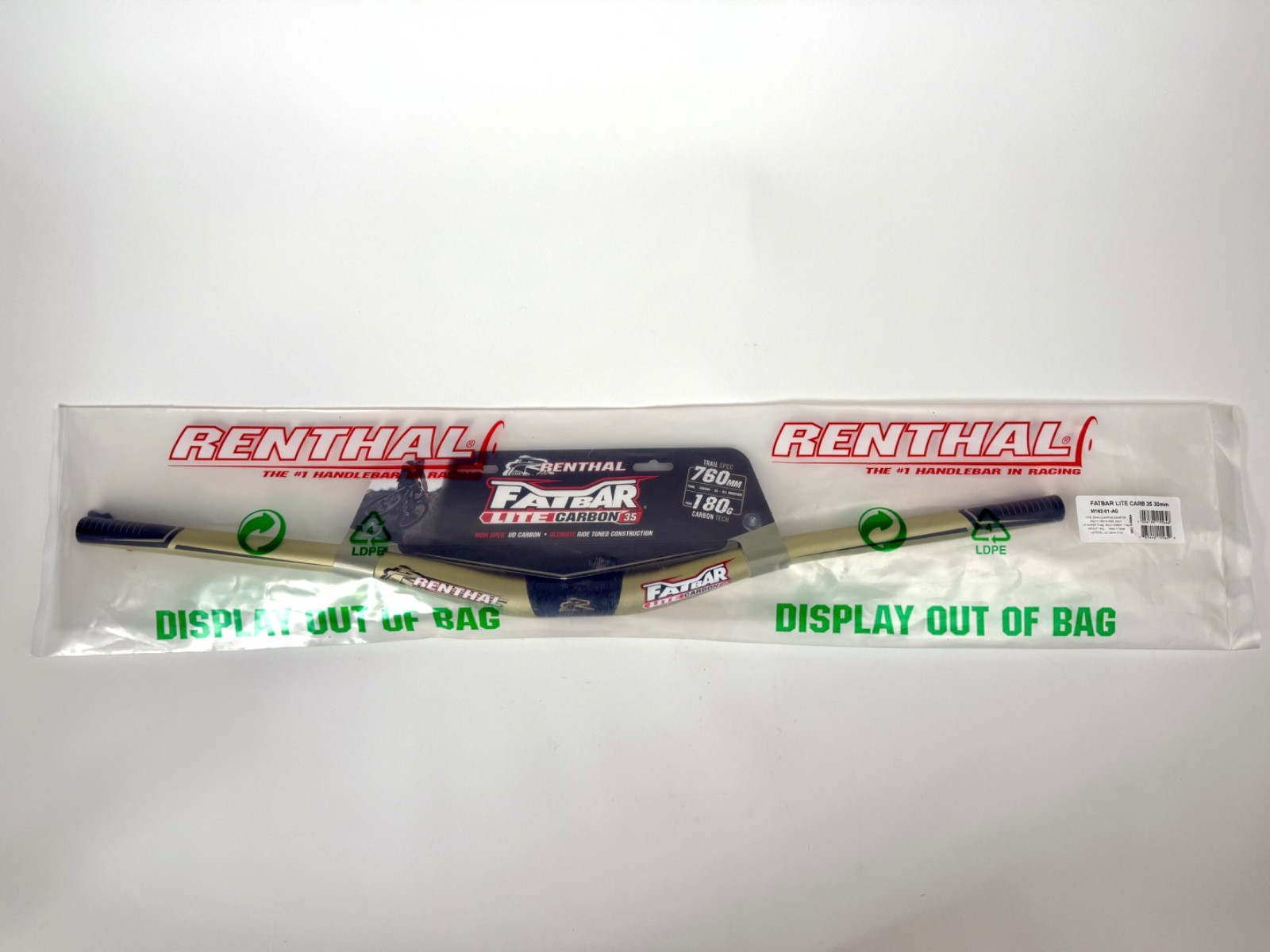 New Limited Edition Gold Renthal FatBar Lite Carbon 35 Handlebar 30mm rise 760mm