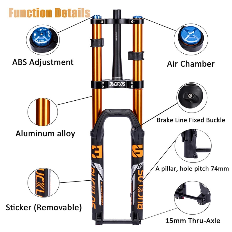 27.5/29 Inch 180mm Travel MTB Bicycle Air Suspension Fork Double Shoulder Frok